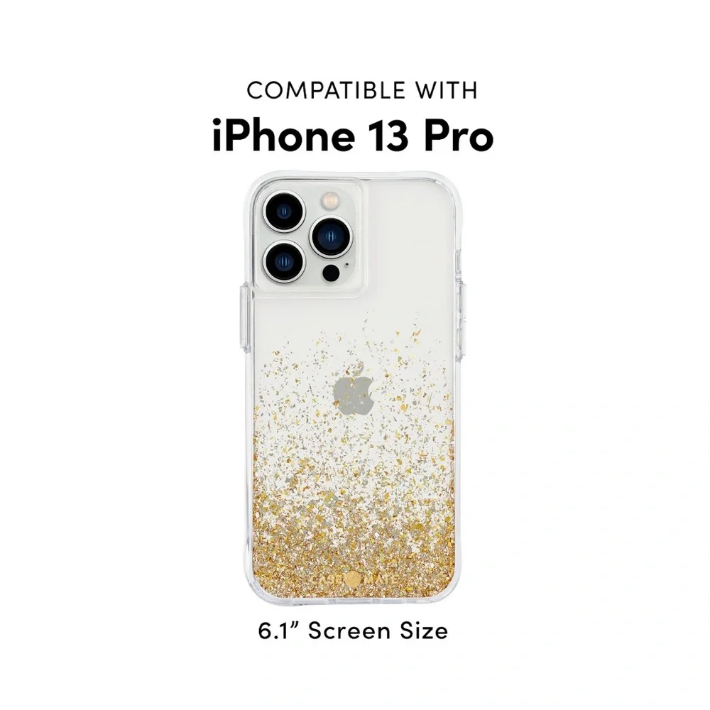 NWT Case-Mate iPhone 13 Pro Twinkle Ombre (Gold) Protective Case